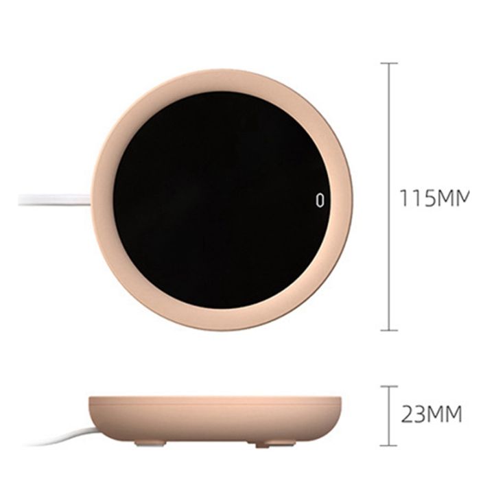 dc-5v-usb-heating-warm-cup-mat-thermostatic-coaster-constant-coaster-digital-display-adjustment-timing-heater-for-coffee-milk-tea-pink