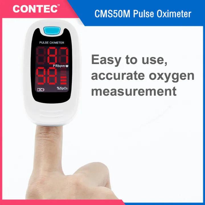 CONTEC CMS50M Fingertip Pulse Oximeter Spo2 Probe Oxymeter Blood Oxygen Saturation O2 Monitor