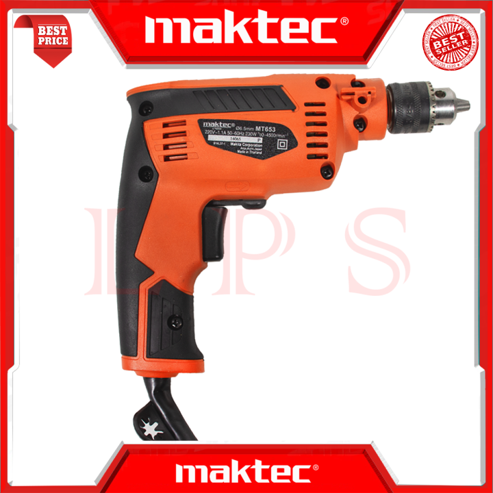 maktec-electric-drill-สว่านปรับรอบซ้าย-ขวา-6-5mm-1-4-สว่าน-สว่านไฟฟ้า-รุ่น-mt-653-งานไต้หวัน-aaa-การันตี