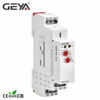 Gratis Ongkir GEYA รีเลย์16A อิเล็กทรอนิกส์แบบ GRT8-A,รีเลย์แบบ In รีเลย์ตัวจับหน่วงเวลา12V 24V 220V รางดิน AC230V หรือ Ac/DC12-240V