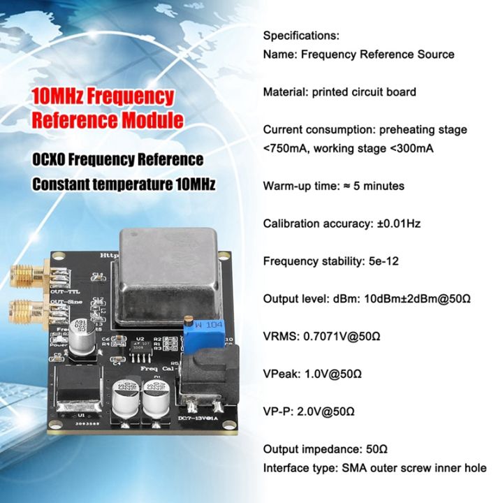 ocxo-10mhz-frequency-reference-module-frequency-reference-source-black-frequency-meter-low-phase-noise-for-sound-decoder-frequency-meter
