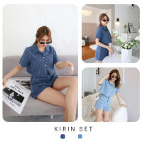 Dosimplething - Kirin set - ชุดเซ็ทยีนส์แขนสั้น texture รอยขาด - เสื้อผ้าแฟชั่น ชุดเซ็ท 2 ชิ้นผญ