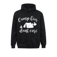 Hoodies Womens Camp Hair DonT Care Shirt Funny Camping Tee Mother Day Long Sleeve MenS Sweatshirts Custom Clothes Brand Size Xxs-4Xl