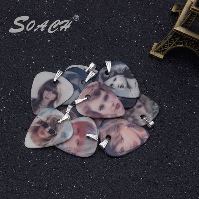 SOACH 1.0mm new guitar pick necklace star pattern piece of pick necklace personality guitar picks