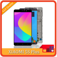 หน้าจอ LCD ของแท้5.7 "สำหรับ Xiaomi 5S Plus MI 5S Plus Mi5S Plus แผงหน้าจอ LCD ตัวอ่านพิกัดระบบสัมผัสพร้อมกรอบสำหรับ Mi 5S Plus