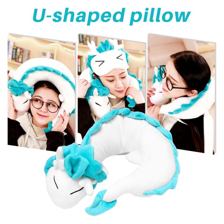 cute-white-dragon-neck-pillow-japanese-animation-plush-animal-neck-pillow-animal-body-flying-pillow-with-sleep-goggles