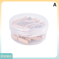 ✨ Konka 20ชิ้น กล่องเครื่องเขียนสำหรับโรงเรียนและสำนักงานที่ทนทานหมุดไม้แบบกดหมุดตกแต่งด้วยนิ้วหัวแม่มือสำหรับกระดานดำไม้ก๊อก