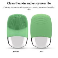 Ultrasonic Silicone Electric Facial Cleansing Brush Sonic Face Cleanser Cleansing Skin Mini Washing Massager Brush Face Clean