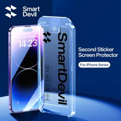 SmartDevil Dust Proof Screen Protector for iPhone 14 Pro Max ฟิล์ม iPhone 15 Pro Max iPhone 13 Pro max  iPhone 12 Pro max iPhone 11 Pro iPhone XR 15 Plus Max XsMax X XS Tempered Glass Film Full Coverage Clear Anti-fingerprint with installation tool