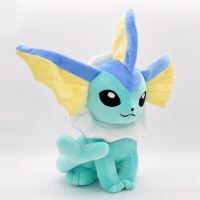 ชุดภาพยนตร์โปเกมอน Vaporeon ขนาดใหญ่ของเล่นตุ๊กตาของขวัญสีฟ้าขาวตุ๊กตาเคน37Cm