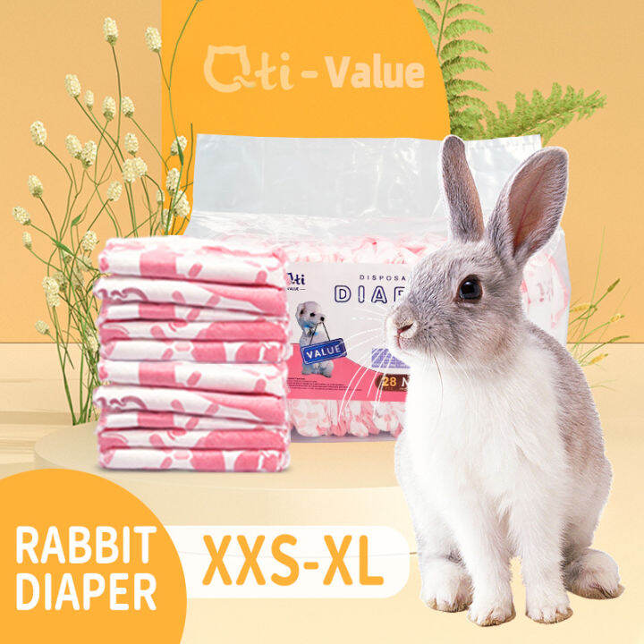 Qti Pet Rabbit Diaper Disposable Diapers Wraps Diaper Physiological