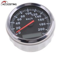 ✻ 120Km/h 200 Km/h Boat Speedometer Waterproof Stainless Speedo Gauge for Car Motorcycle Digital Speed Gauge red Backlight