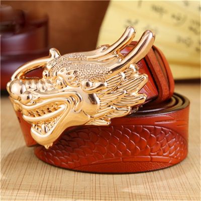 Chinas leading belt man leather button pure cowhide smooth personality stereo domineering plate ┇✑