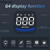 เครื่องวัดความเร็ว GPS แบบดิจิตอลสำหรับรถบรรทุกทุกคัน HUD Head Up Display 2 "USB เครื่องวัดความเร็ว GPS แบบดิจิตอลที่มีทิศทางการขับขี่มากกว่าความเร็วและนาฬิกาเตือนขับขี่ที่เหนื่อยล้า