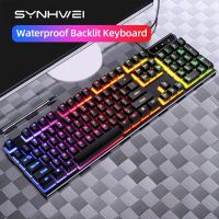 104 Keys Gaming Keyboard Wired Keyboard English Keypad Backlit Mechanical Feeling Gaming accessories for Desktop Laptop