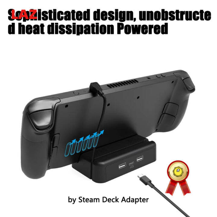 gp-810เกมคอนโซลแท่นชาร์จฐานยึดมือถือเข้ากันได้สำหรับ-steam-deck-dock-พร้อมแผ่นซิลิโคนกันลื่น