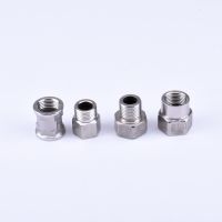 1pcs 304 Stainless Steel 1/2 3/4 Internal Thread And External Thread Pipe Fittings Connector For Pressure Gauge Gas Fuel Water