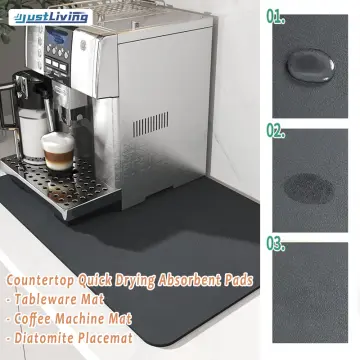 Coffee Mat Silicone Anti-slip Kitchen Draining Mat Coffee Machine Pad  Placemats Drain Pads 