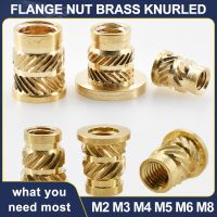 Flange Nut Brass Knurled Hot Melting Insert M2 M3 M4 M5 M6 M8 Thread Heat Set Molding Injection Embedment 3d Printer T-type Nuts Nails Screws Fastener