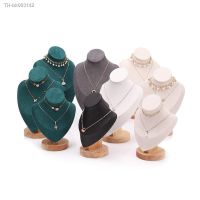 ❍ Jewelry Bust with Wooden Base Display Holder Stand Display Necklace Mannequin Model for Bedroom Retail Stores Countertop Shows