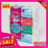 สก๊อตต์ ซอฟท์บ๊อกซ์ กระดาษเช็ดหน้า 120 แผ่น แพ็ค 4 ห่อScott Soft Box Facial Tissue 120 Sheets x 4 Packs