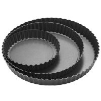 Pie Tin,Non-Stick Pie Dish,Round Quiche Tart Pan,Pizza Plate with Removable Loose Bottom,Bakeware(14/20/24cm)