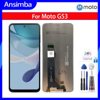 Ansimba ของแท้อะไหล่จอแสดงผล LCD สำหรับ Motorola Moto G53ตัวประกอบดิจิตอลหน้าจอสัมผัสสำหรับ XT2335-2 G53 Motorola Moto