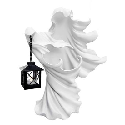 Hells Messenger Lantern Faceless Ghost Sculpture Halloween Statue Decor Light