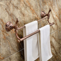 Luxury Rose Gold Bathroom Hardware Accessories Set European Brass Carved Paper Holder Glass Bathroom Shelf Storage Rack