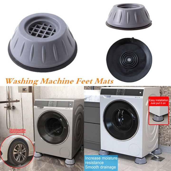 4ชิ้น-ขายางฐานรองเครื่องซักผ้าที่รองตู้เย็นขารองเโซฟากันสั่นสะเทือนกันลื่นกันเสียงดัง-เพิ่มความสูงทำความสะอาดใต้เครื่องได้ง่าย
