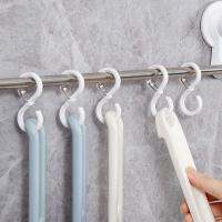 S-Shaped Card Position Hook Wardrobe Closet Hook Household Snap Hat Coat Rack Storage Tie Ring Punch-Free R7L5