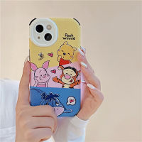 （HOT) การ์ตูนน่ารักหมีสัตว์แอปเปิ้ล 1112 ใช้บังคับ 14PLUS13PROMAX เคสมือถือกันกระแทก