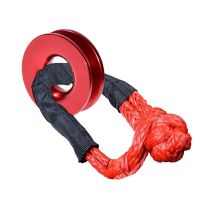 Car Recovery Ring 41000 LBS Winch Soft Shackle Recovery Ring Kits Truck ATV Winch Rope Hauls Snatch for Trucks SUVs RVs Campers