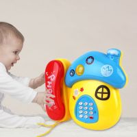 1PC Children Kids Mini Colorful Electric Music Telephone Sounds Toys Gift Random Color