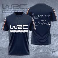 เสื้อยืดผู้ชายและเสื้อสตรีคอกลม Wrc,Streetwear, Oversized,แฟชั่น,การพิมพ์3D,มอเตอร์สปอร์ตแรลลี่