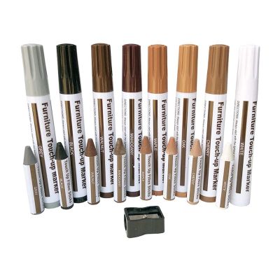 Furniture Repair Kit Wood Markers - Markers and Wax Sticks with Sharpener Kit, for Scratches, Wood Floors