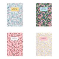 4 PCS A5 Notebook Floral Pattern Journal 64 Pages Lined Paper Note Books for Work Office Home School or Business