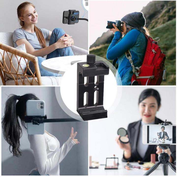 tripod-adapter-for-phone-360-rotation-cell-phone-clamp-mobile-live-streaming-device-for-webcam-live-broadcast-product-photography-video-recording-video-streaming-webcast-high-quality