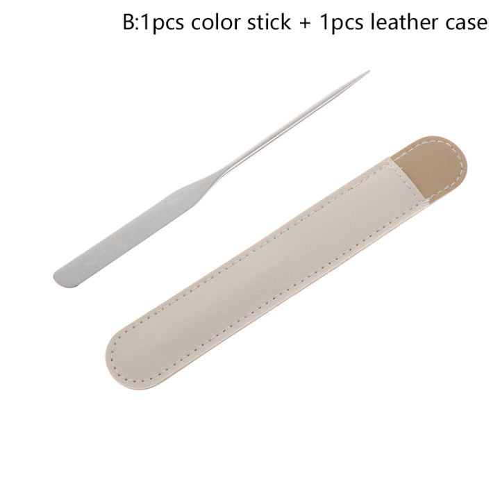 luhuiyixxn-stainless-steel-dual-heads-makeup-toner-spatula-with-pu-bag-mixing-stick
