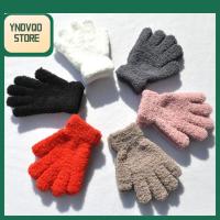 YNDVQO STORE ชายหญิง ฤดูหนาว น่ารัก การ์ตูน ที่รัก ถุงมือผ้ากำมะหยี่ Coral นิ้วเต็ม ถุงมือเด็ก สีลูกกวาด