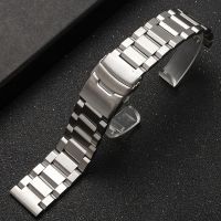 ♀℡ Stainless Steel Watch Strap Bracelet Wristband Polishing Side Press Folding Buckle 18mm 20mm 22mm 24mm for Seiko