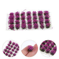 VORCOOL 1 กล่อง DIY Miniature Flower Cluster กลุ่มพืชพรรณดอกไม้ปลอมสำหรับภูมิทัศน์ทางรถไฟ