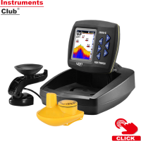 Instruments แบบพกพาปลา Finder ไร้สาย Sonar เซ็นเซอร์ตกปลาความลึก Finder L Ocator Fishfinder ที่มีตัวแปลงสัญญาณแบบมีสายสำหรับเรือคายัคตกปลา