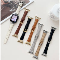 g2ydl2o สายนาฬิกาข้อมือหนัง หรูหรา สําหรับสมาร์ทวอทช์ Watch Strap Series 8 สายแอปเปิ้ลวอช Series7 6 5 4 3 2 1 SE SE2 Ultra Strap Size 49 มม. 41 มม. 45 มม. 38 40 มม. 42 มม. 44 มม. 49 มม. สายแอปเปิ้ลวอช 8