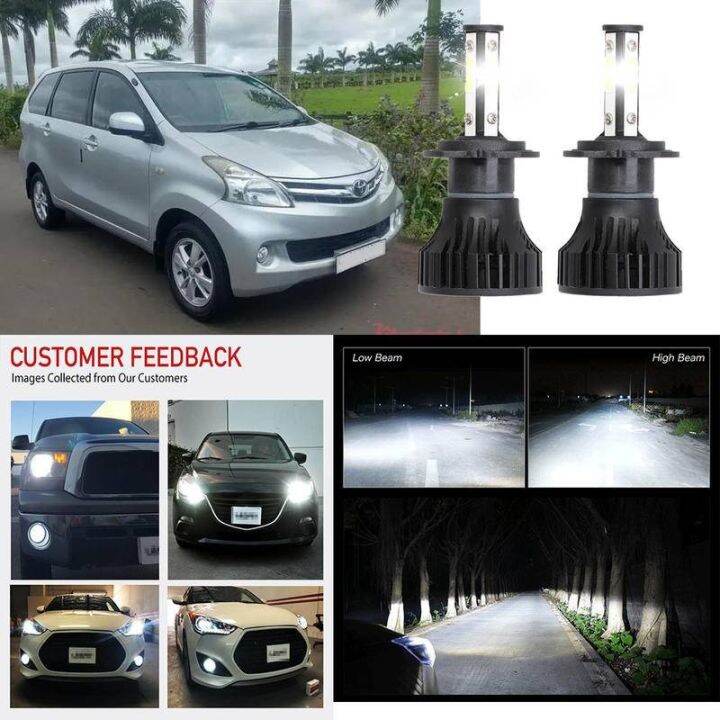 หลอดไฟหน้ารถยนต์-led-6000k-สีขาว-สําหรับ-toyota-avanza-2008-2009-2010-2011-รับประกัน-10-เดือน