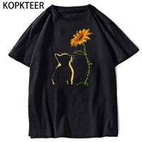 Cat You Are My Sunshine Summer Fashion Cal O Neck Mens Streetwear Kawaii High Street Hip Hop T-Shirt Oversized Top  S-5XL