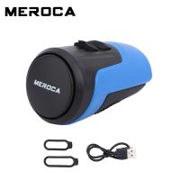 MEROCA MTB แตรไฟฟ้าจักรยาน125dB สูงชาร์จ USB กันขโมย200MAh ความปลอดภัยเสียงสัญญาณเตือนภัยขี่จักรยานระฆังและแตร