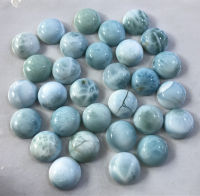 100 Natural Larimar Cabochon 12mm round shape CABS Wholesale Gemstone For Rings Face Pendant Accessories 2pcslot