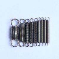 10pcs 0.6mm*4mm*60mm extension spring pulling tension springs 304 stainless steel hook elastic ring extended resiliency coil Coil Springs