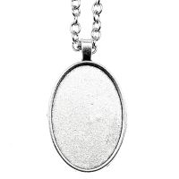 Oval Rectangular Base Necklace Jewelry Making Supplies Vintage Fashion Jewelry On The Neck